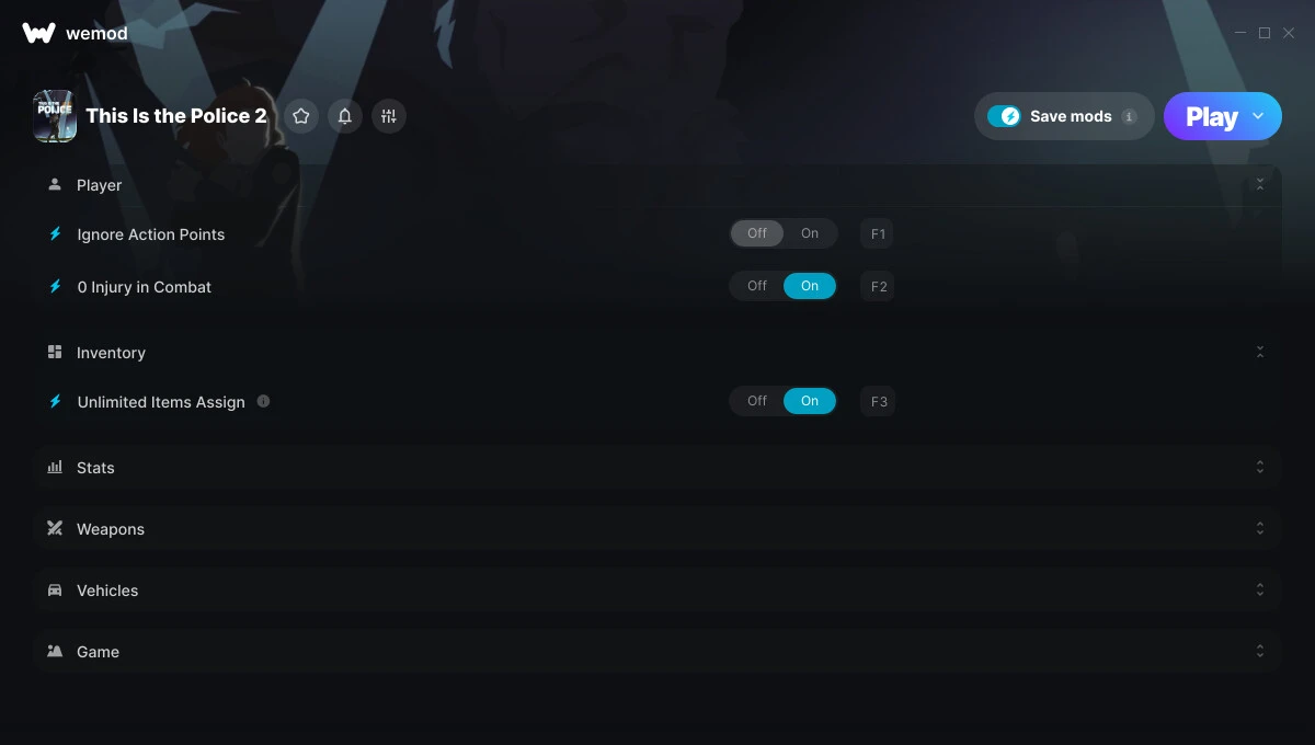 This Is the Police 2 "Трейнер +15 от WeMod: Патроны, таймер, деньги и пр"