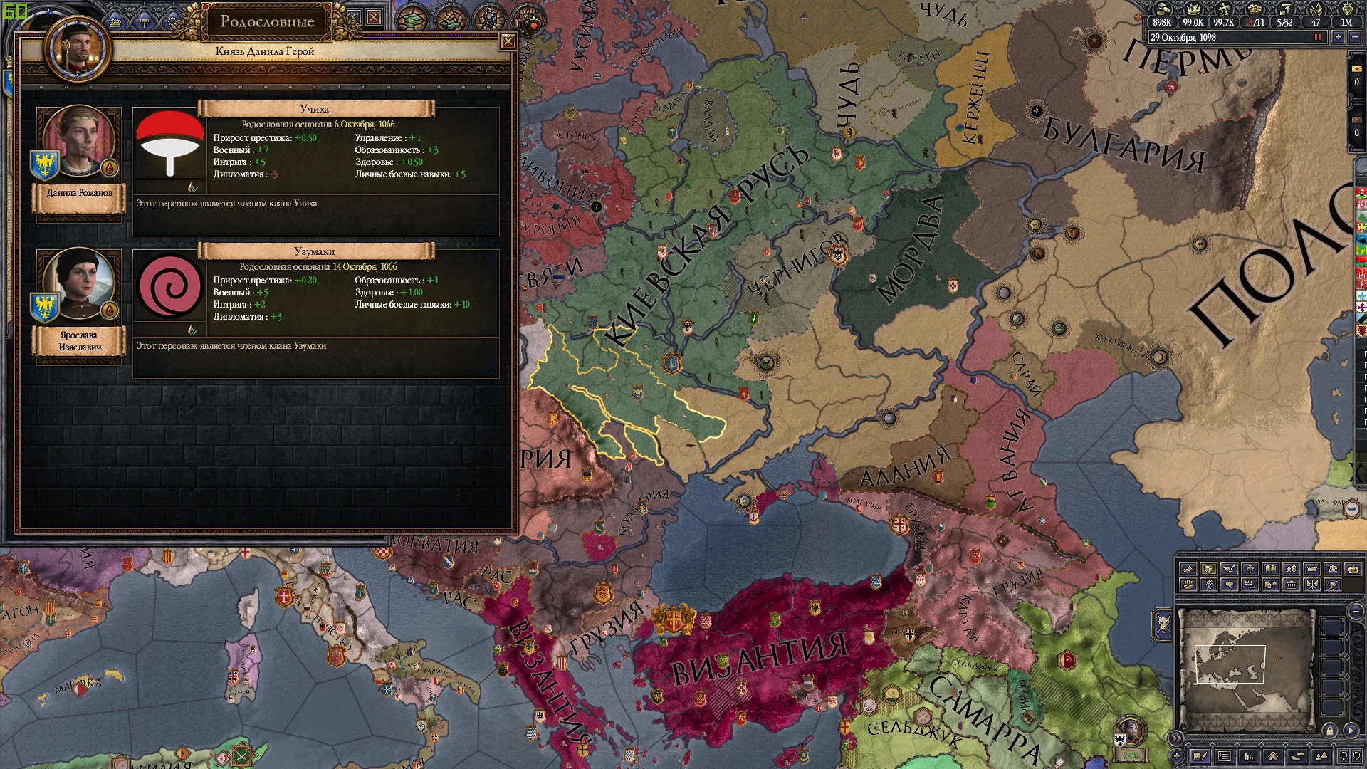 Crusader Kings 2 "Мод на способности из Наруто"