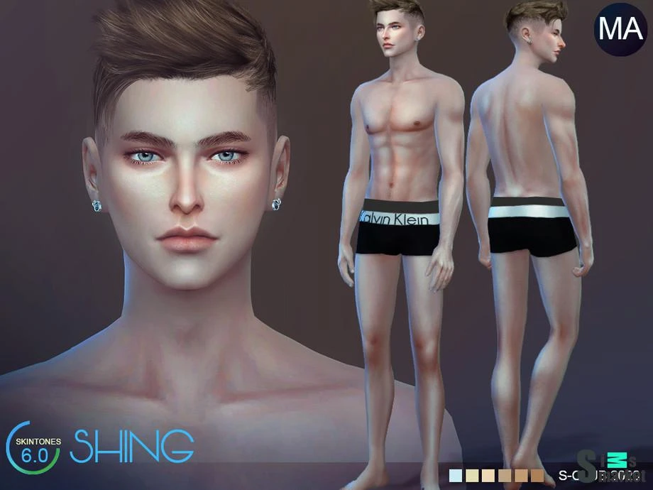 The Sims 4 "Скинтон - красивое мужское тело"