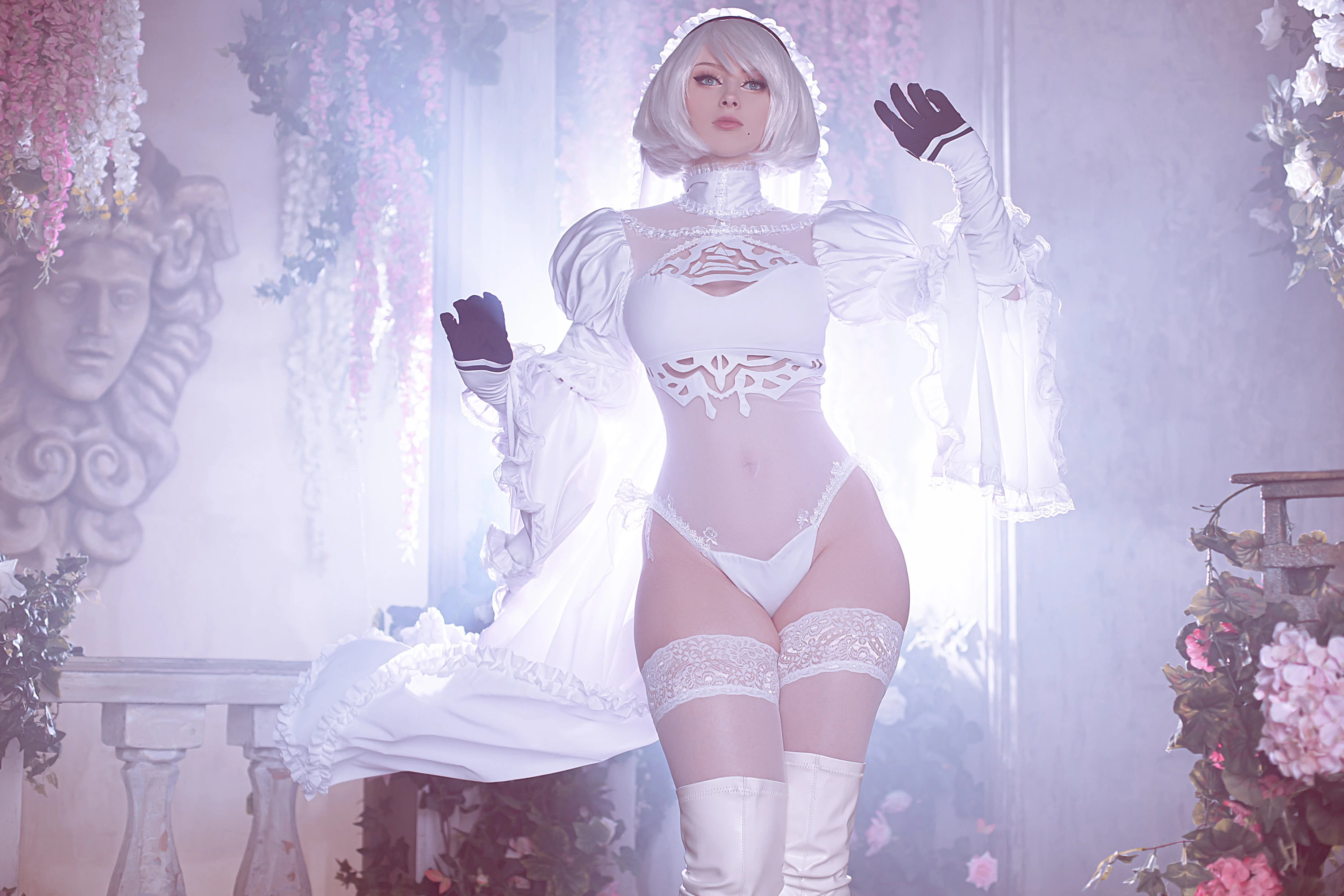 Косплей 2B Bride из NieR: Automata