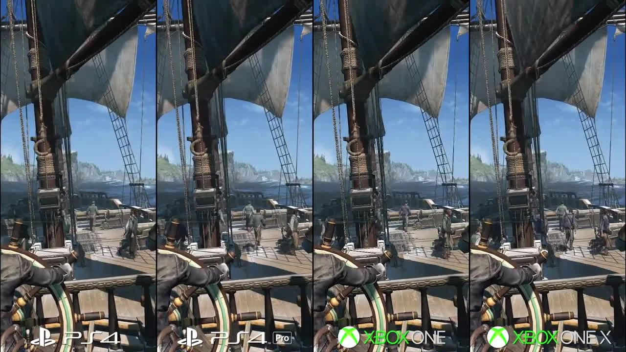 Assassin's Creed Rogue Remastered - PS4/Pro/Xbox One/X - сравнение графики и производительности