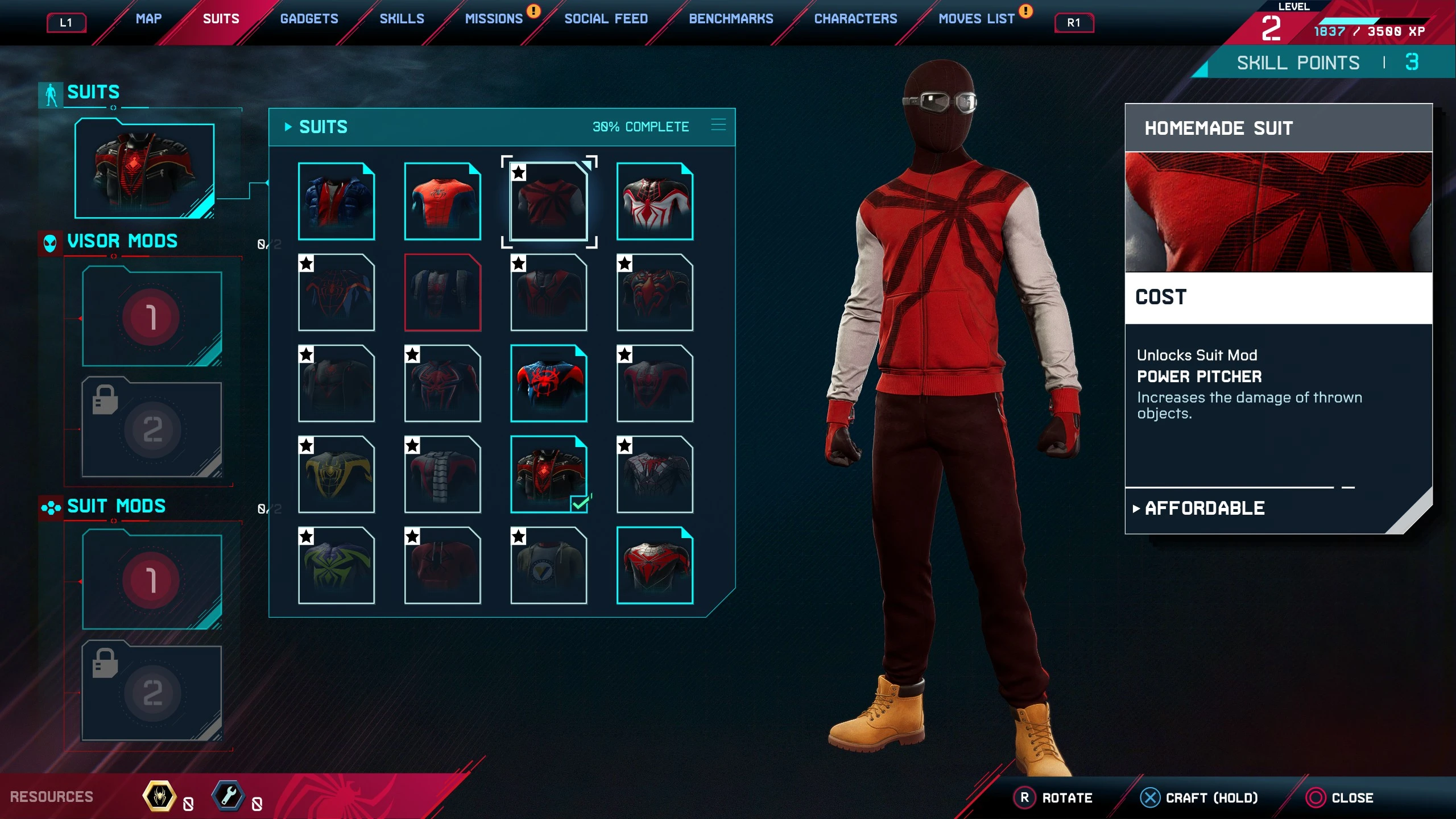 Marvel's Spider-Man: Miles Morales "Разблокировать все костюмы"