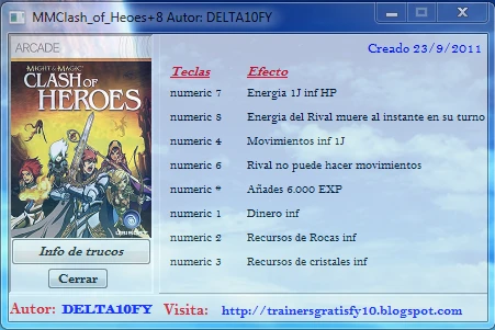 Might & Magic - Clash of Heroes: Трейнер (+8) [1.0.0.2] {Delta10FY}