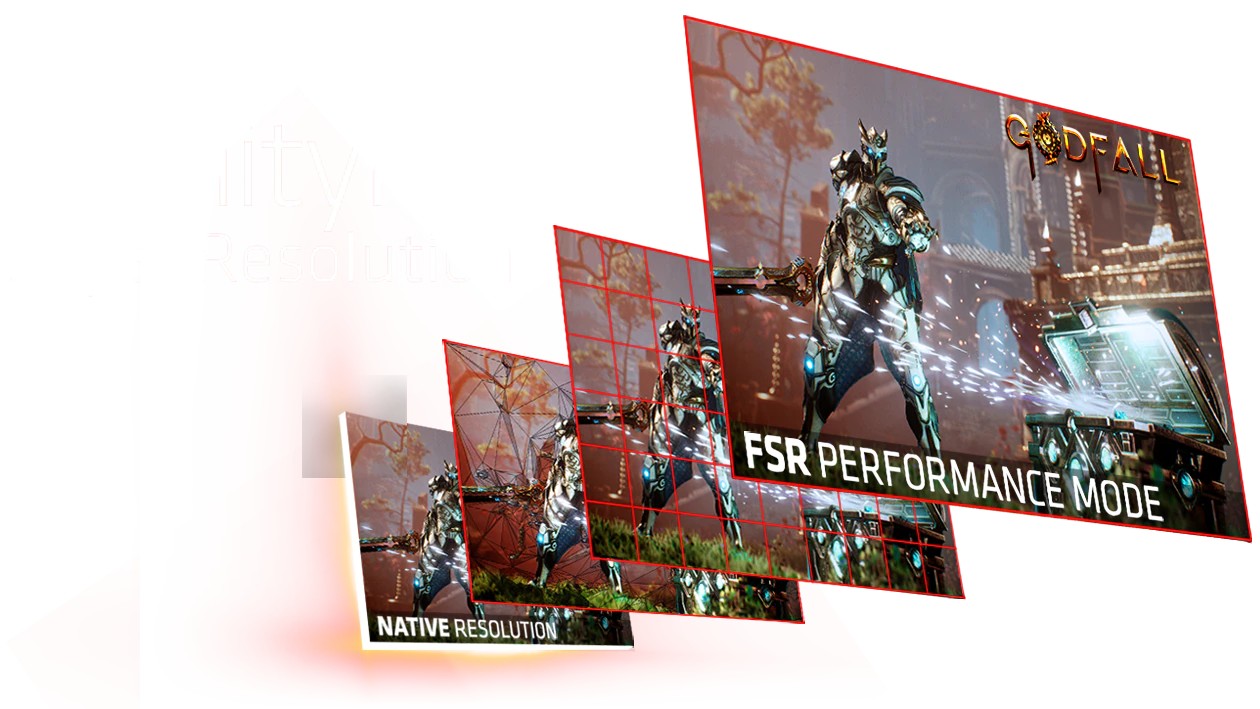 Amd fidelity super resolution. Amd fsr. fidelityfx super resolution 2.0. radeon ™ super resolution.