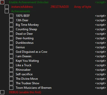 DEEEER Simulator: Таблица для Cheat Engine [GamePass] {SvT}