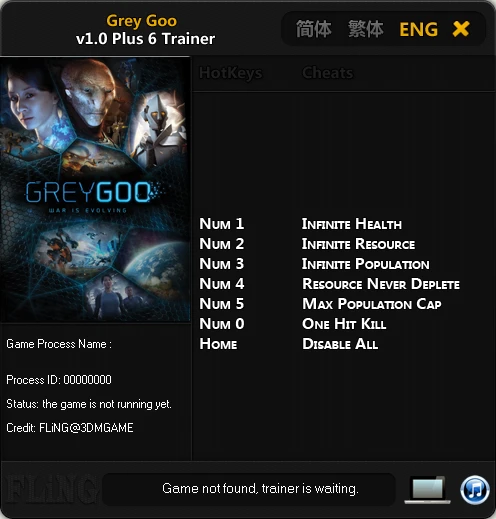 Grey Goo: Трейнер/Trainer (+6) [1.0: Fixed Version] {FLiNG}