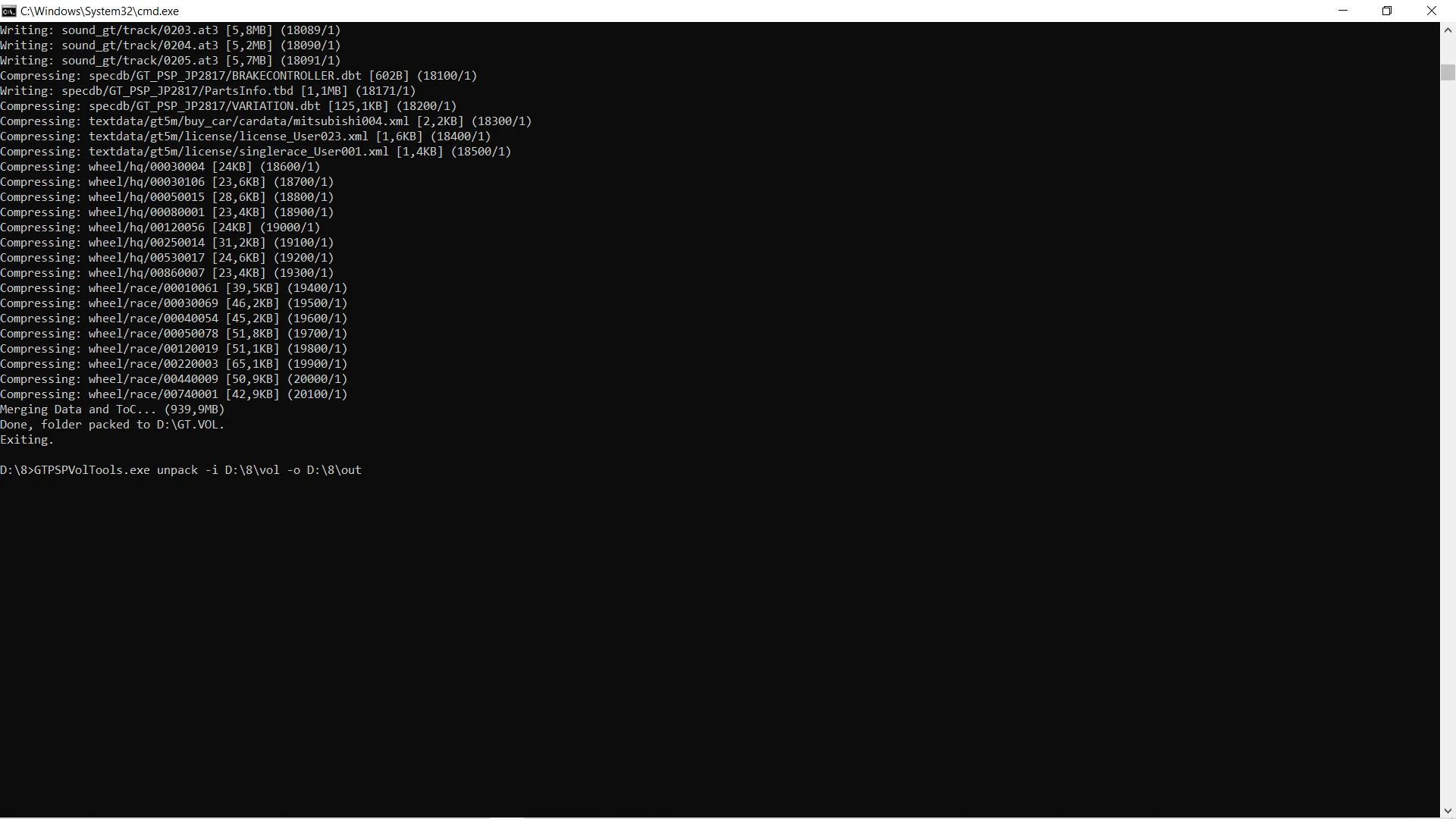 Gran Turismo PSP (2009) "Распаковщик GT.VOL"