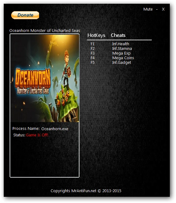 Oceanhorn: Monster of Uncharted Seas: Трейнер/Trainer (+5) [1.0] {MrAntiFun}