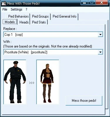 GTA 3 "Mess With Those Peds v1.8"