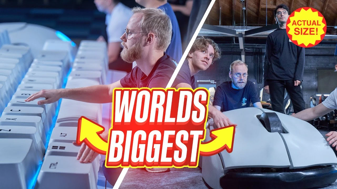 Alienware увеличил механическую клавиатуру и мышку в 14 раз и проверили как на них можно играть в Dota 2