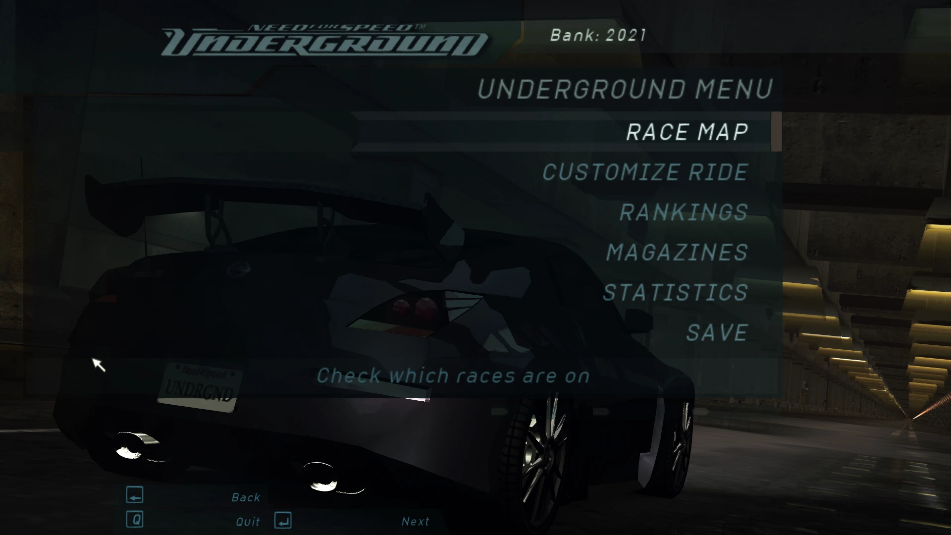 Need for Speed: Underground: Сохранение/SaveGame (Nissan 350z Мелиссы в начале игры)