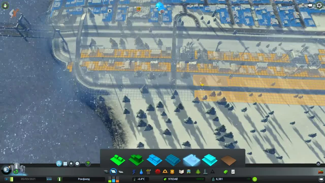 Полярное сияние - ч4 Cities: Skylines SnowFall