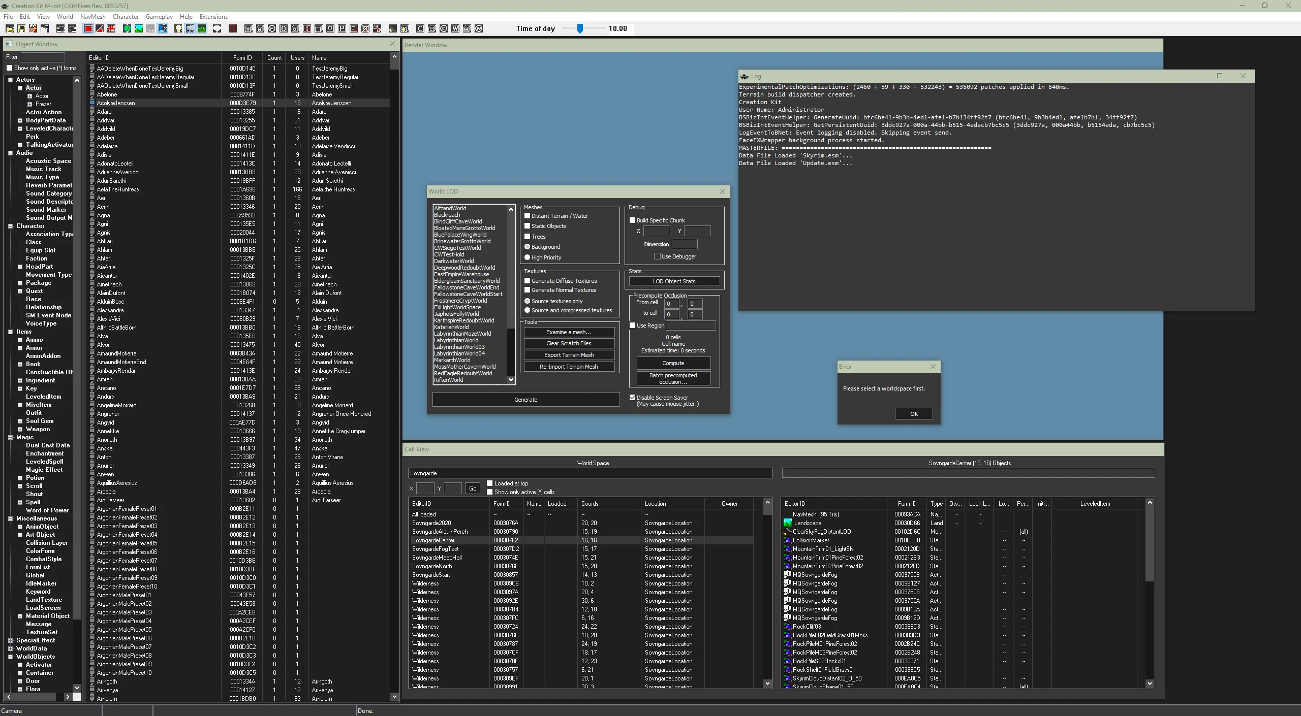 Skyrim SE "Исправления для Creation Kit"