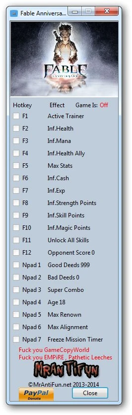 Fable Anniversary: (+18) [1.0] {MrAntiFun}