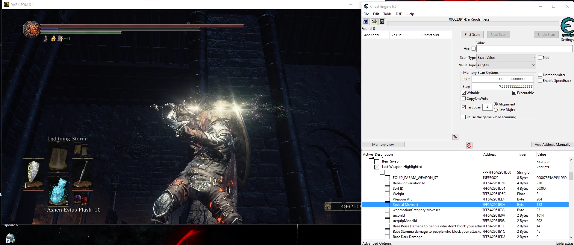Dark Souls 3: Таблица для Cheat Engine 6.6 [Last Update: 6 декабря 2016]