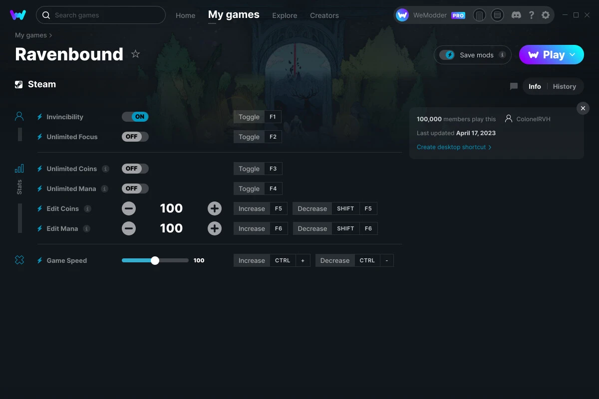 Ravenbound "Трейнер +7" [UPD: 17.04.2023] {ColonelRVH / WeMod}