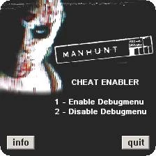 ManHunt: Трейнер (активация отладочного меню)