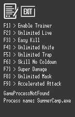 Friday the 13th - The Game: Трейнер/Trainer (+8) [Rip Codex] {LIRW / GHL}