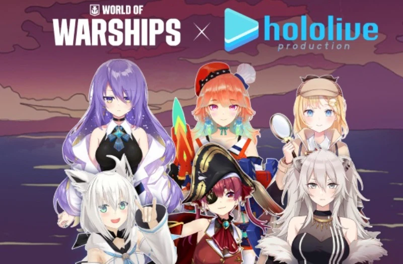 World of Warships "Озвучка капитанов Hololive"