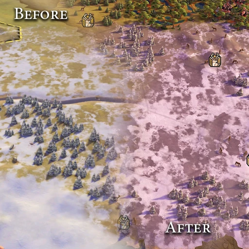 Sid Meier's Civilization 6 "Leugi's Холодная Тундра [Графическое изменение тундры]"