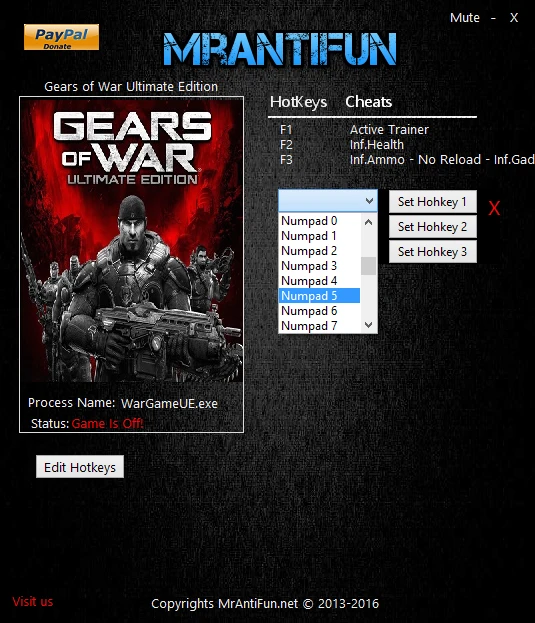 Gears of War: Ultimate Edition: Трейнер/Trainer (+4) [1.10.0.0] {MrAntiFun}