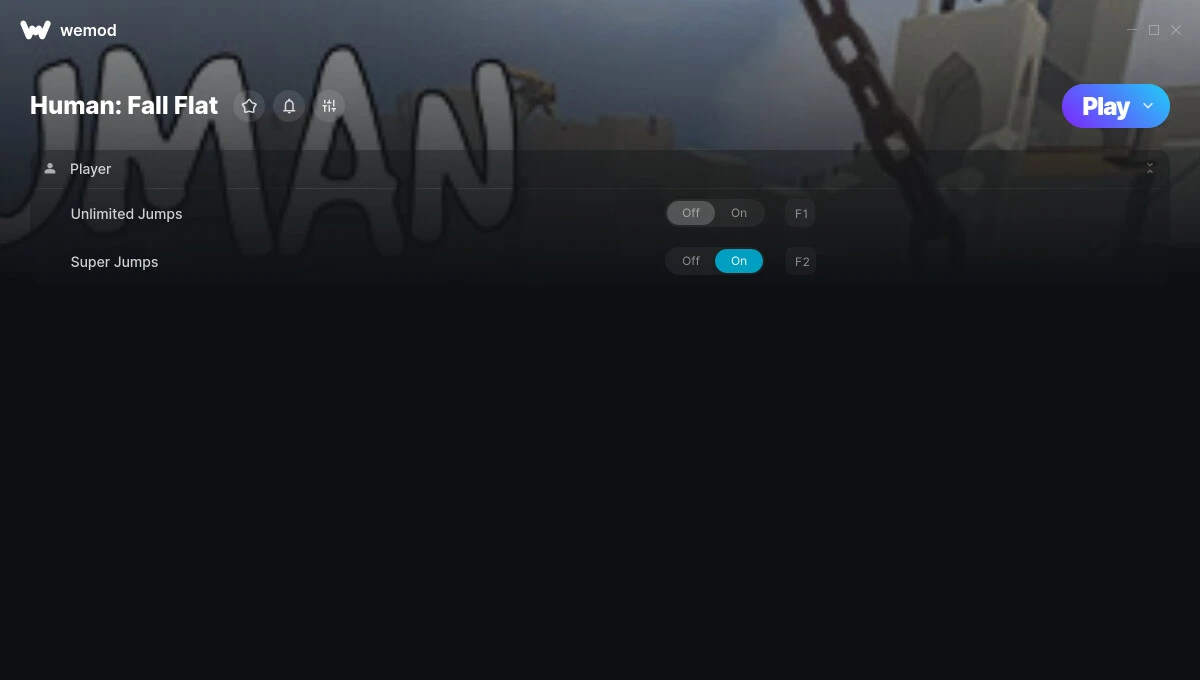 Human: Fall Flat "Трейнер +2 от WeMod: Прыжки"