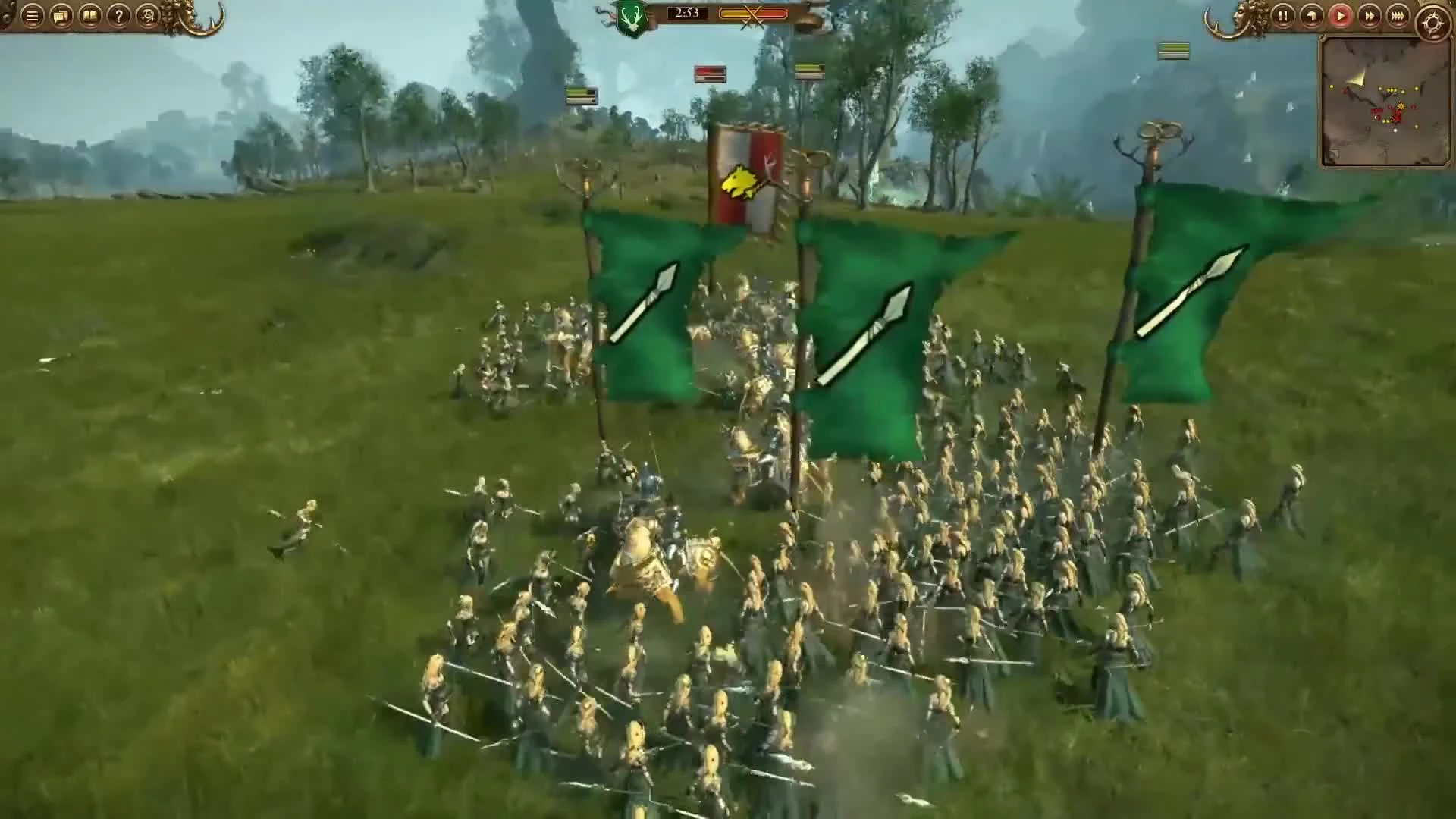 Total War: Warhammer "Лесные эльфы - Геймплей битвы" [С русской озвучкой]