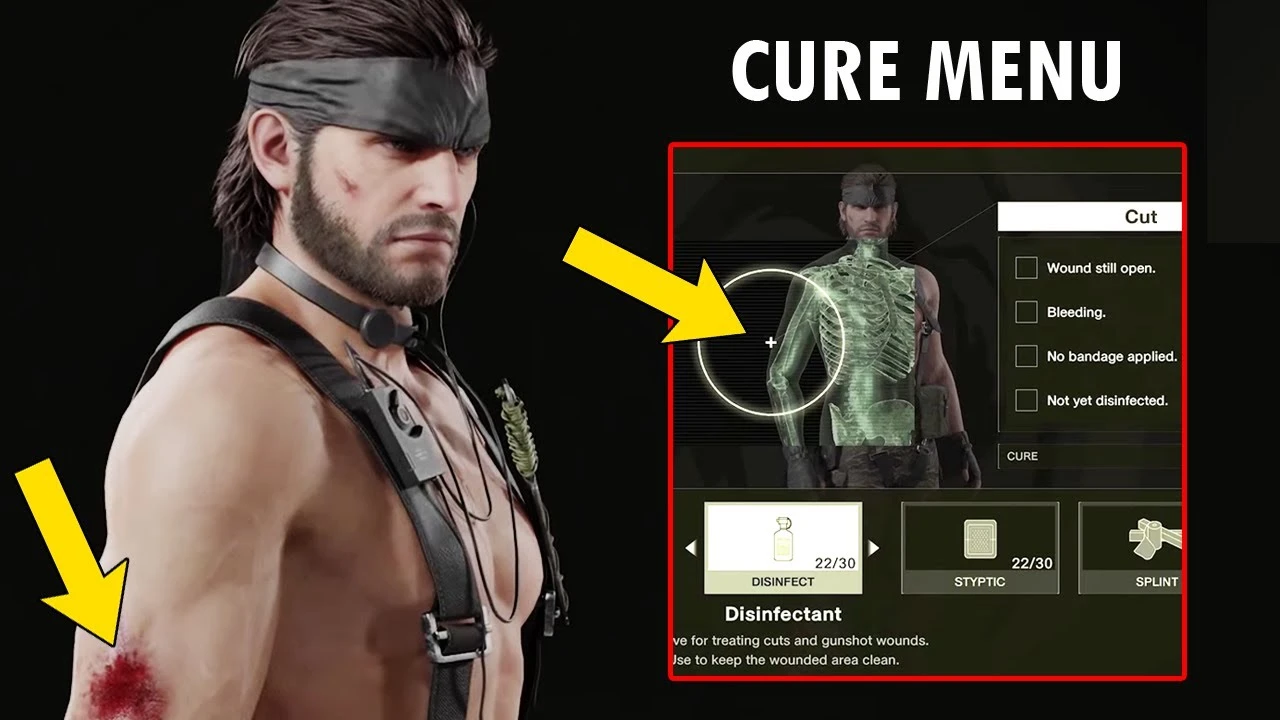 Konami показала, как будет работать система лечения ран в Metal Gear Solid Delta: Snake Eater