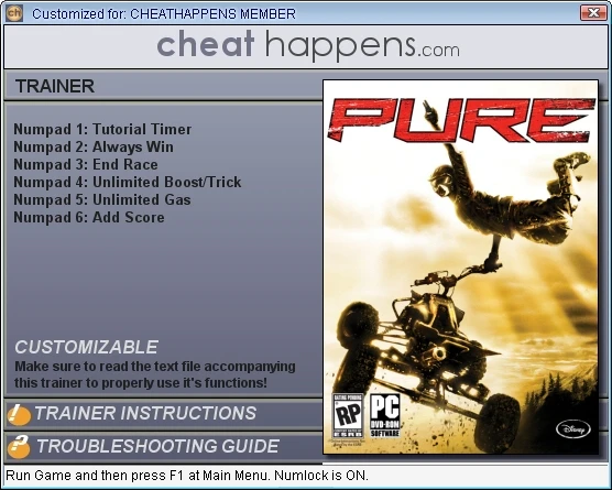 Pure: Трейнер (+6) [1.0] {CheatHappens}