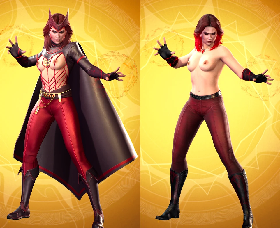 Marvel's Midnight Suns "Алая Ведьма с голой грудью"