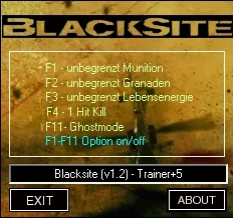 BlackSite - Area 51: Трейнер (+5) [1.2] {drolle}