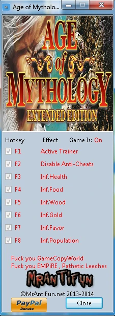 Age of Mythology ~ Extended Edition: Трейнер/Trainer (+7) [1.5.2325] {MrAntiFun}