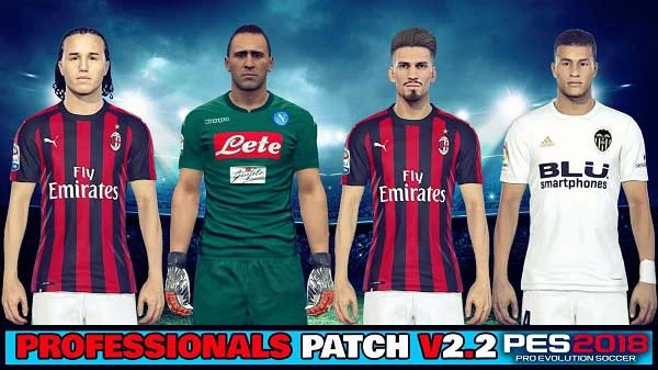 Pes 2018 "Professionals Patch 2.2 Option File 21.08.2018"