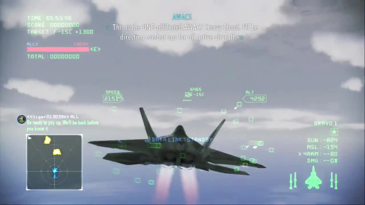 Ace Combat Infinity Mobius 1 Lv15 (2 Slots) Vs Air Strike