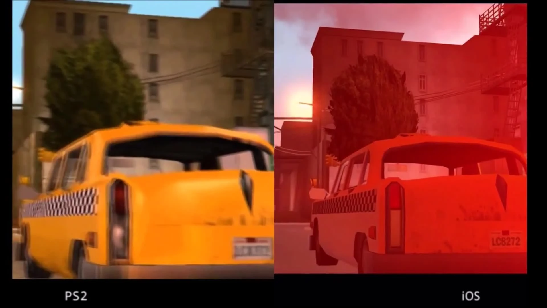 GTA: Liberty City Stories сравнение графики PS2 vs iOS