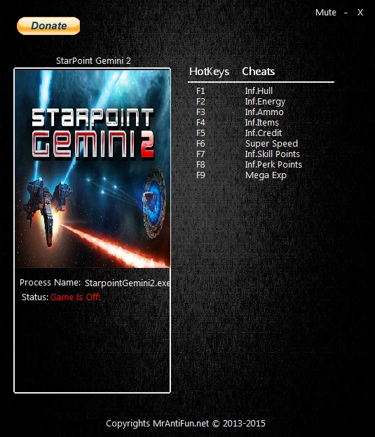 Starpoint Gemini 2: Трейнер/Trainer (+9) [1.9000] {MrAntiFun}