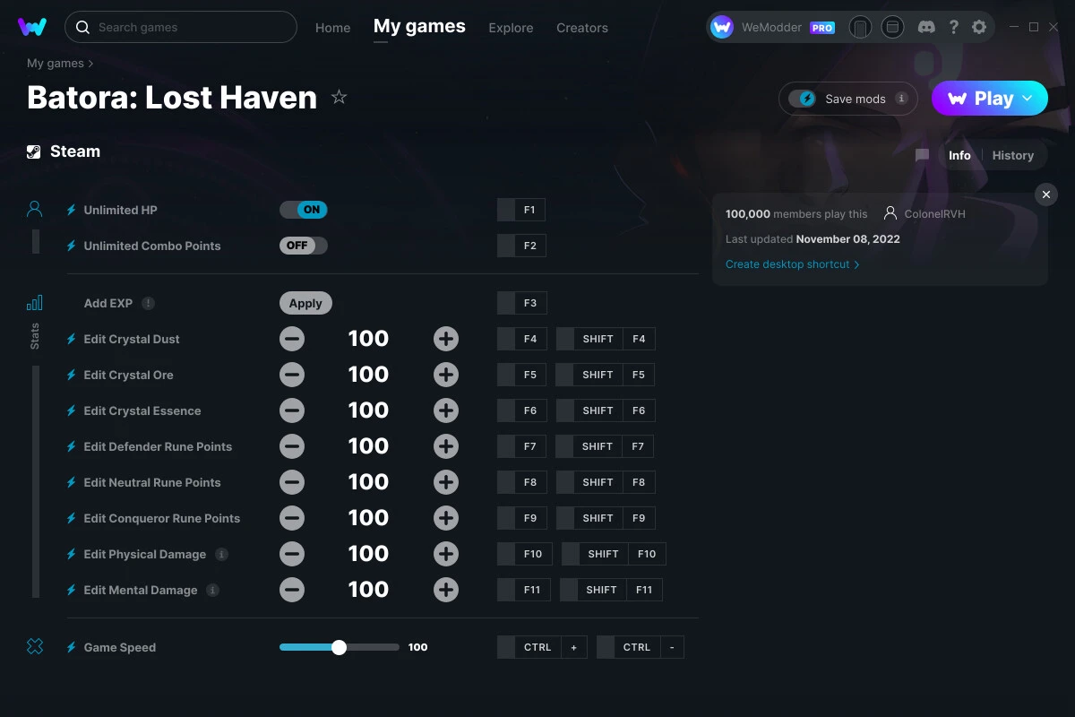 Batora: Lost Haven "Трейнер +12" [UPD: 08.11.2022] {ColonelRVH / WeMod}