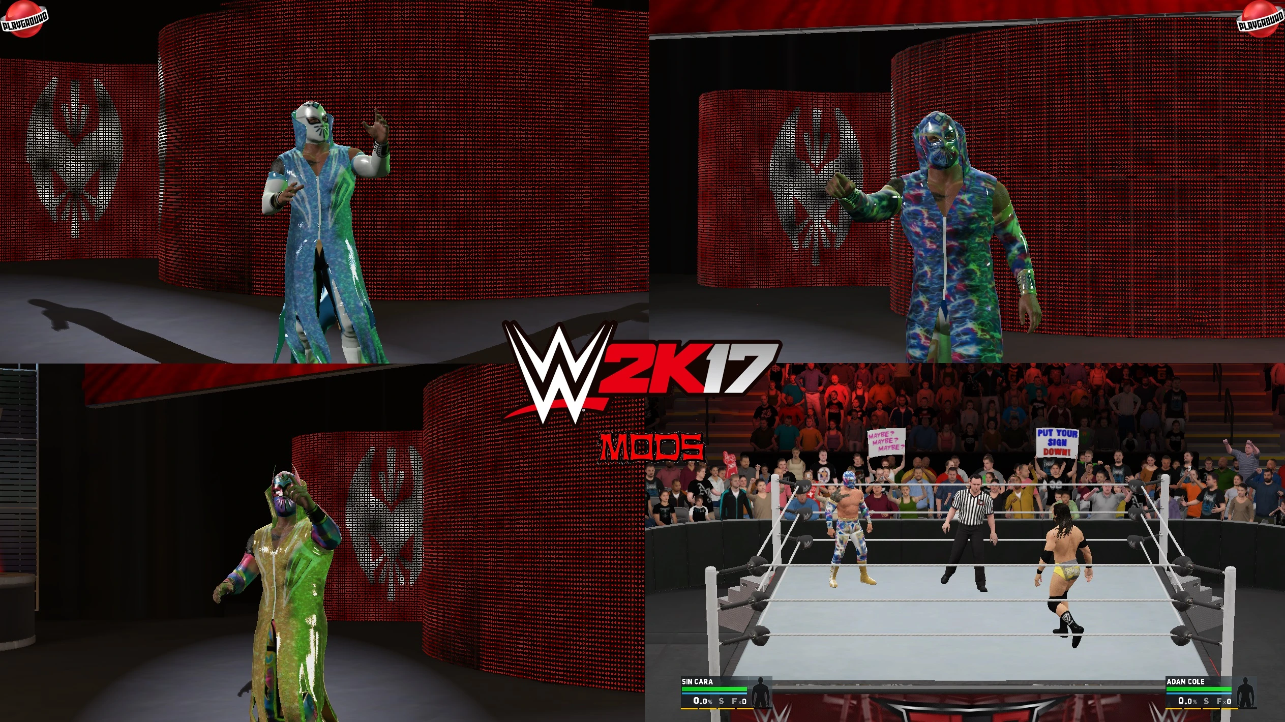 WWE 2K17 "Sin Cara 3 Attire Pack WWE 2K19 Port MOD"