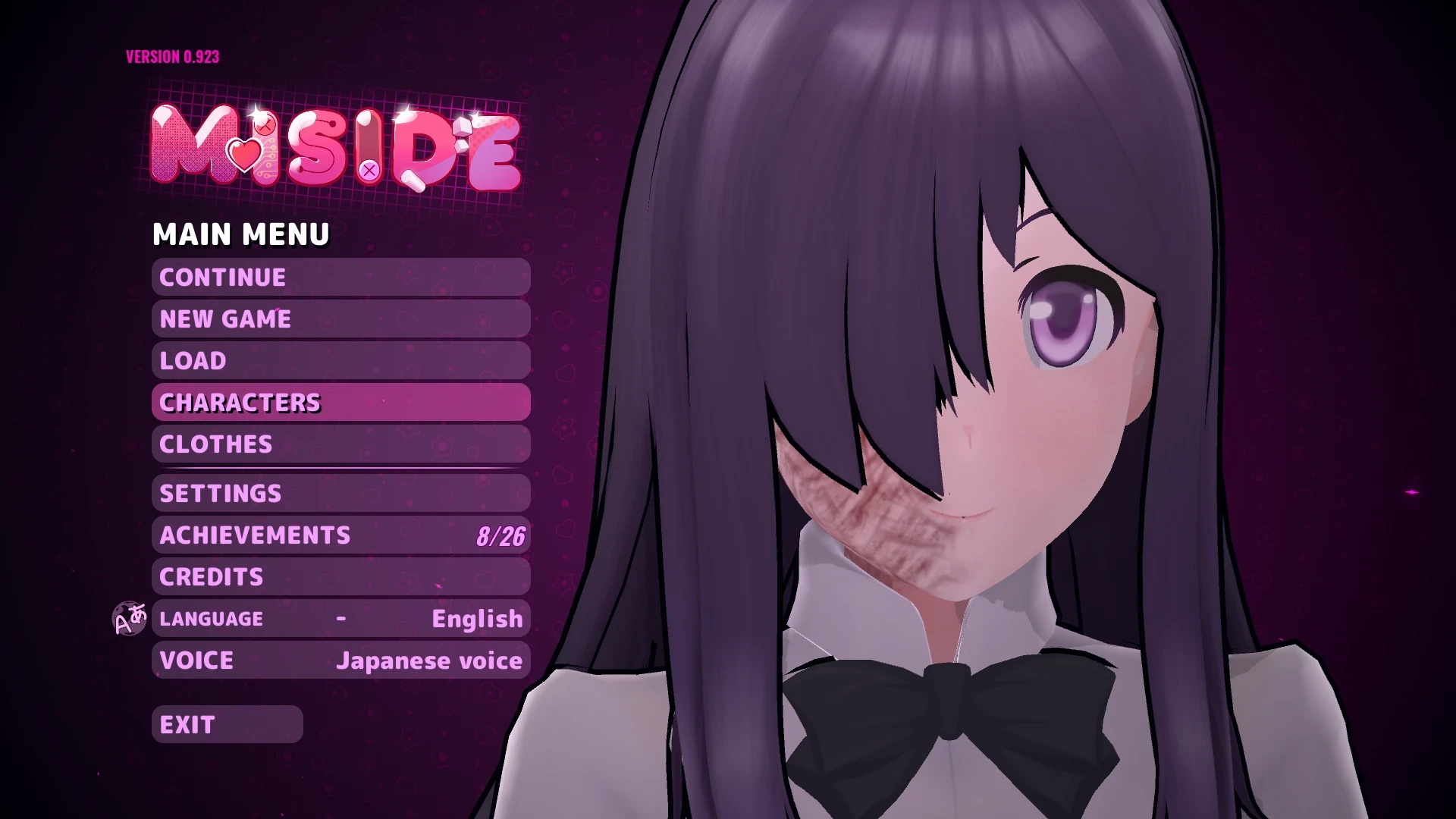 MiSide "Ханако Икезава из новеллы Katawa Shoujo"