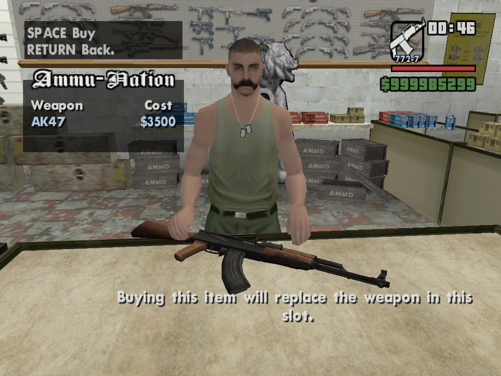 Grand Theft Auto: San Andreas "Штурмовая винтовка АК-74 М"