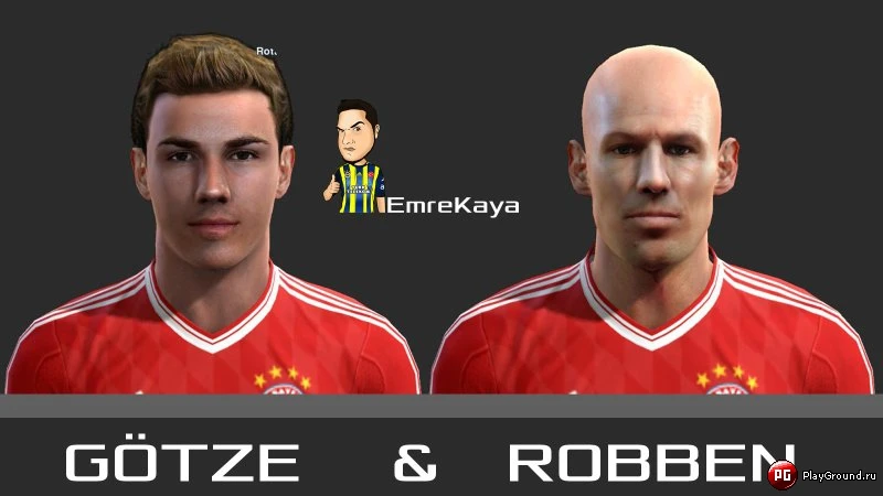PES 2013 "Mario Gotze and Robben Faces [Bayern Munich]"