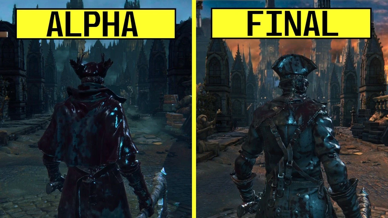 Сравнение альфа-версии Bloodborne с финальной на PS4 и PS5