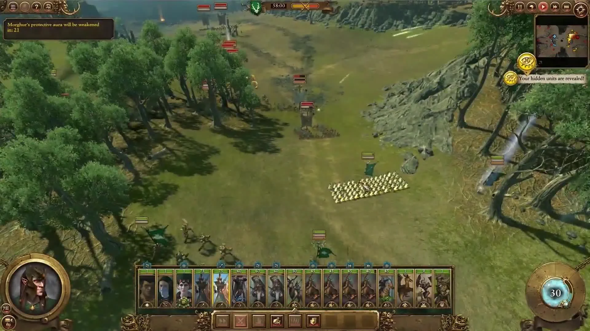 Total War: Warhammer "Лесные эльфы - Геймплей и подробности некоторых игровых механик" [С русской озвучкой]