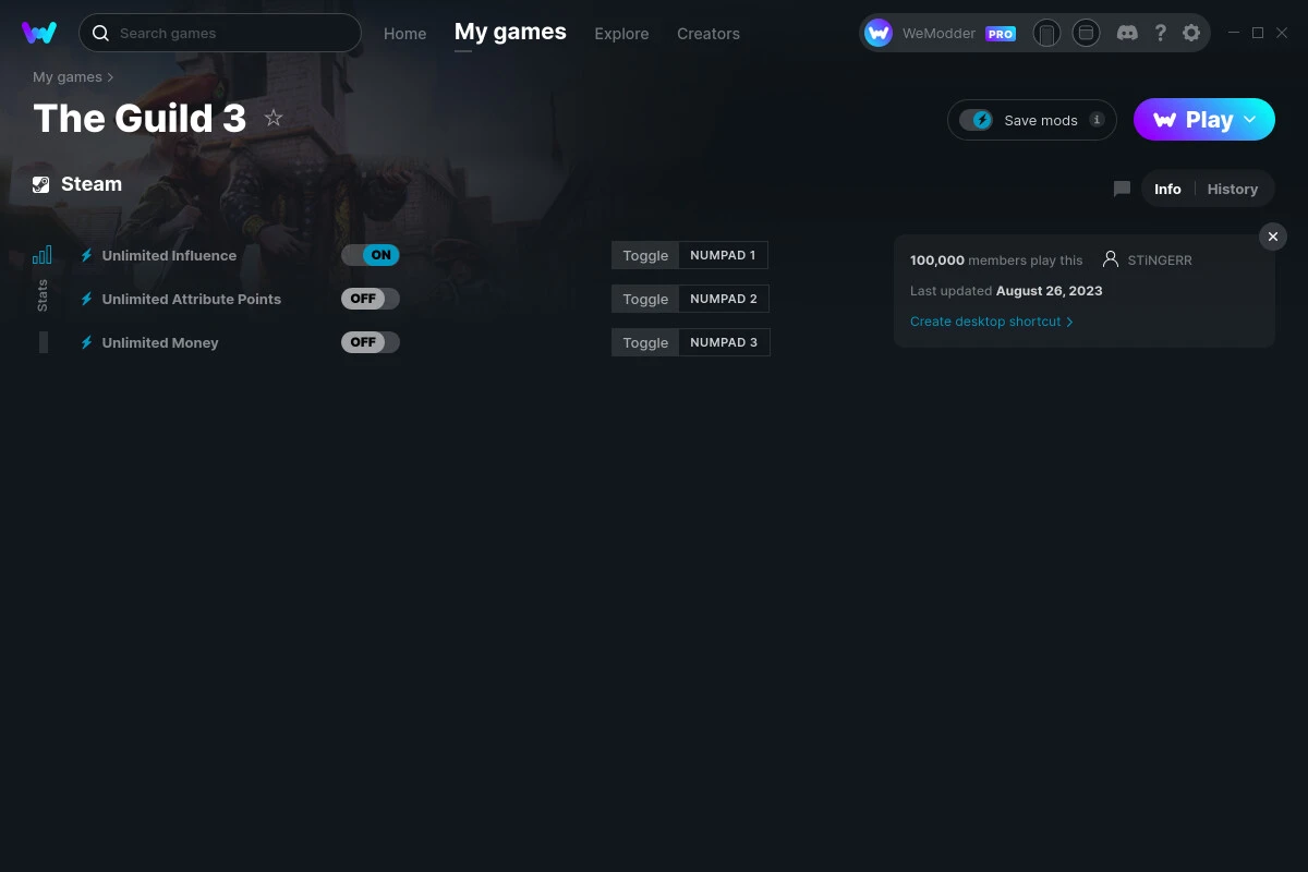 The Guild 3 "Трейнер +3" [UPD: 26.08.2023] {STiNGERR / WeMod}