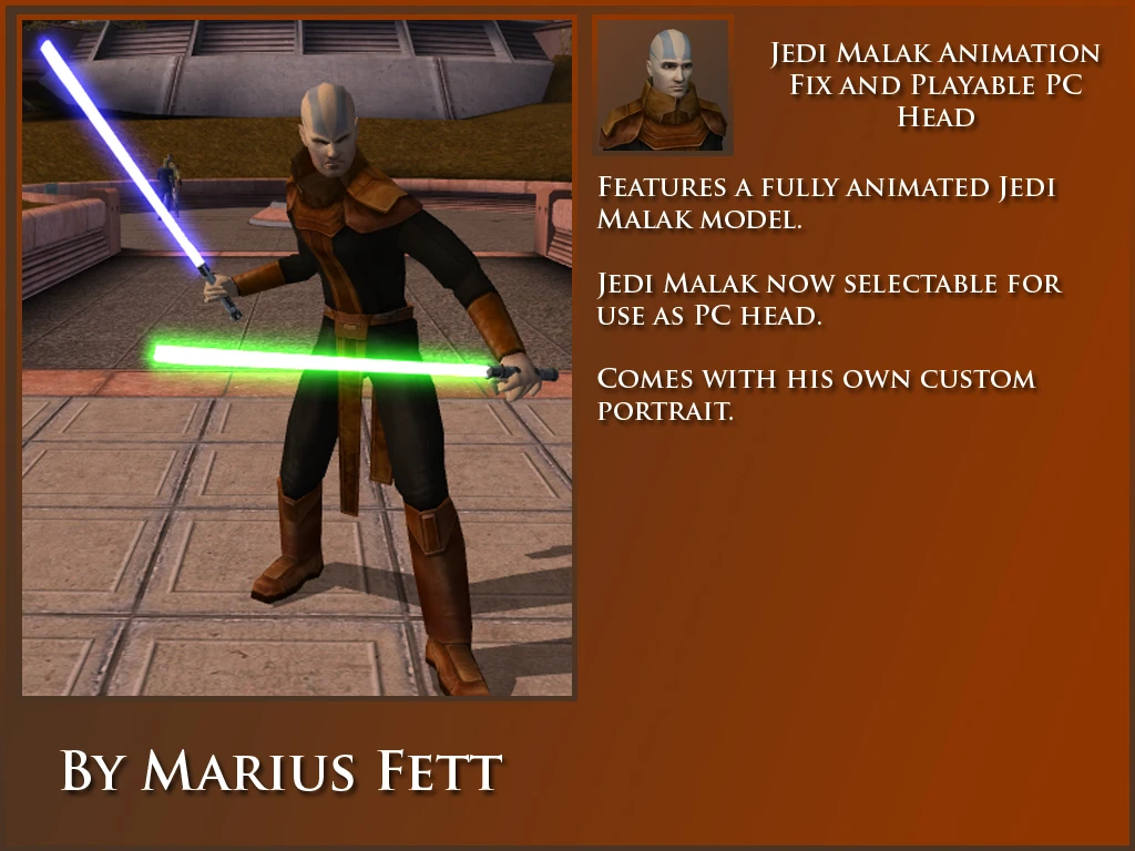 Star Wars: Knights of the Old Republic "Player as Jedi Malak (Full Animated)"