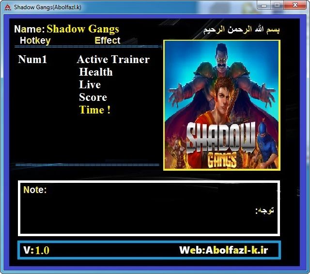 Shadow Gangs: Трейнер/Trainer (+4) [1.0] {Abolfazl.k}