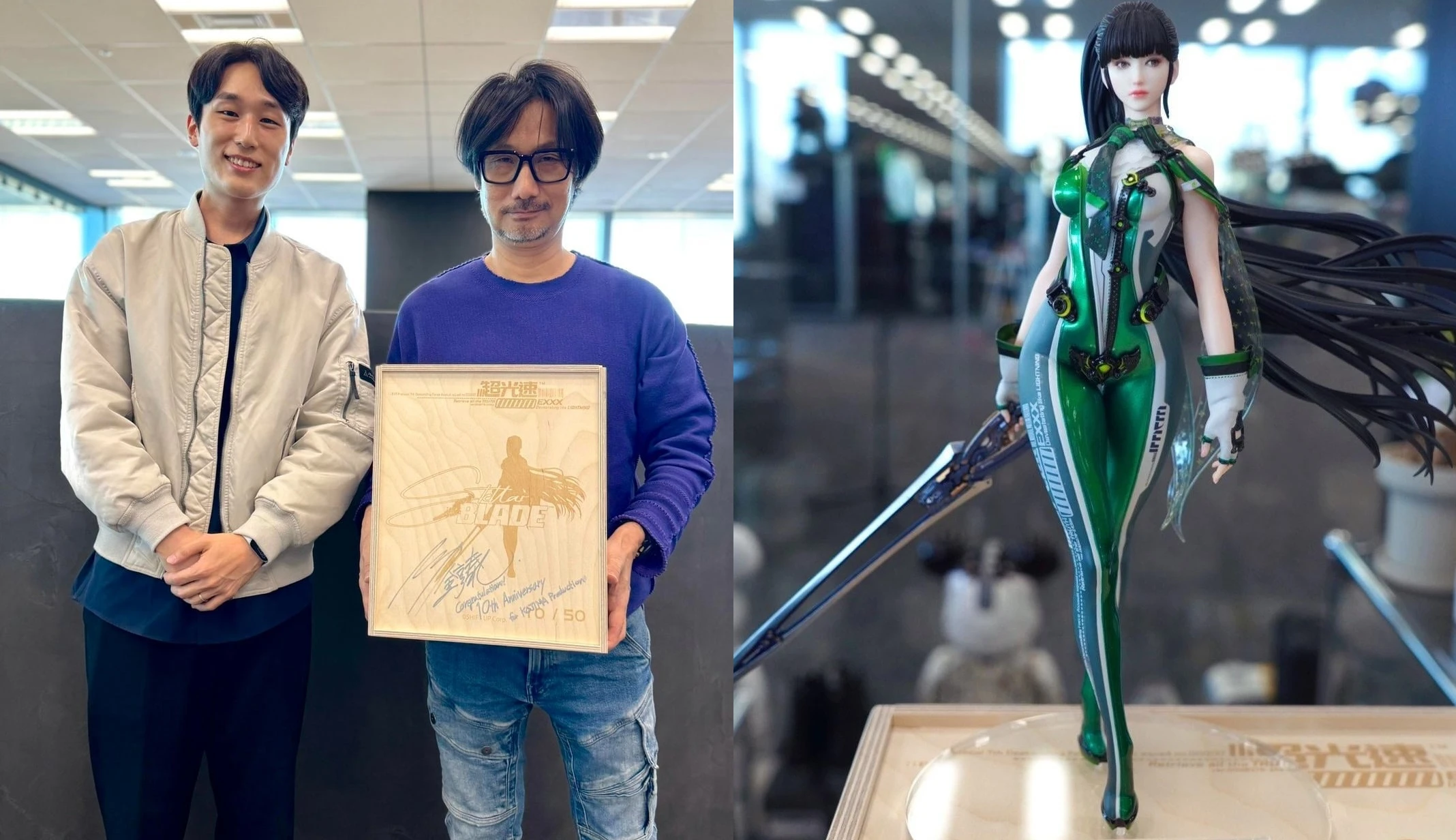 Хидео Кодзима получил фигурку Евы из Stellar Blade от Shift Up в честь дня рождения студии Kojima Productions