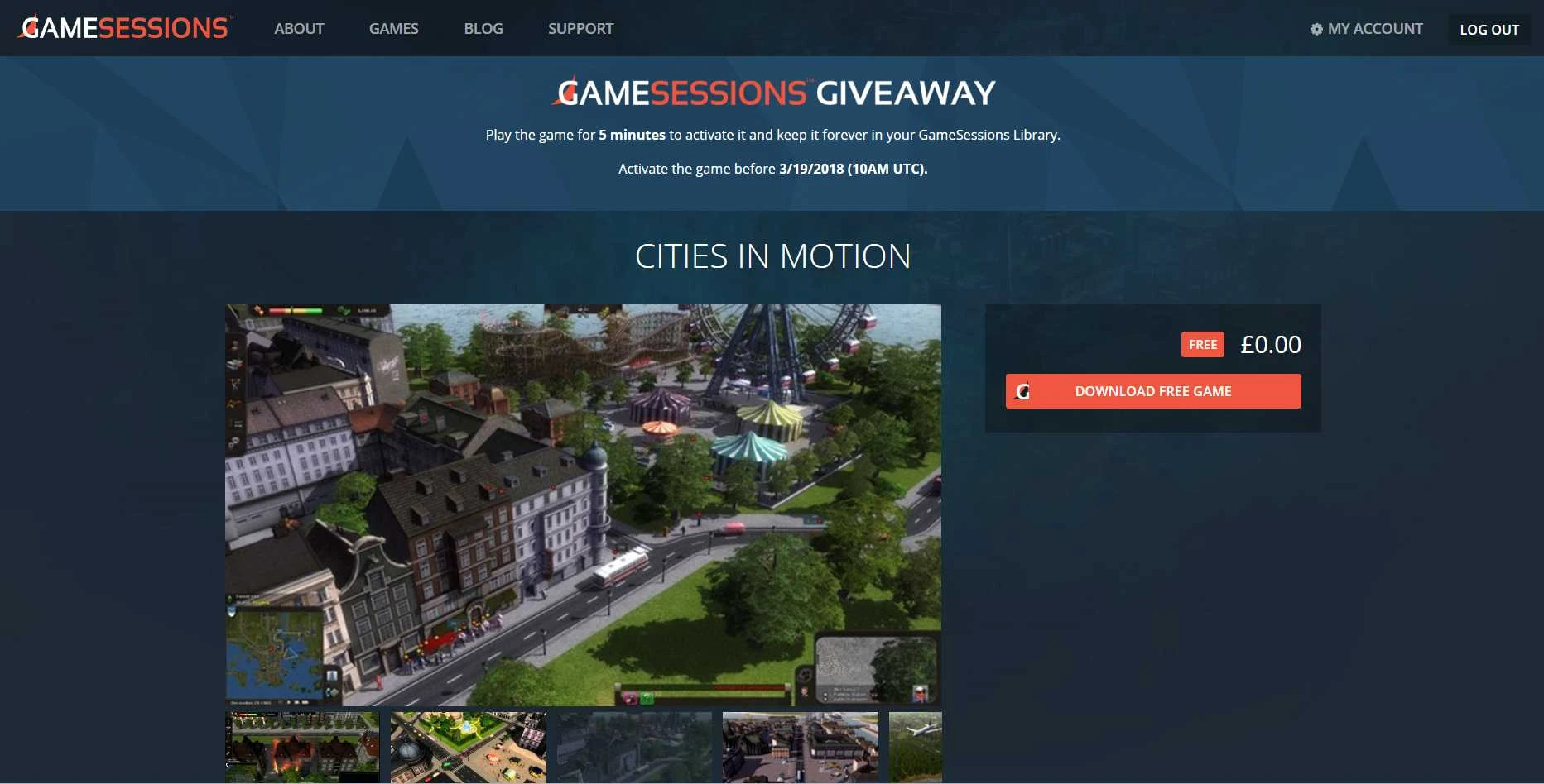Сервис Gamesessions раздает бесплатно игру Cities in Motion