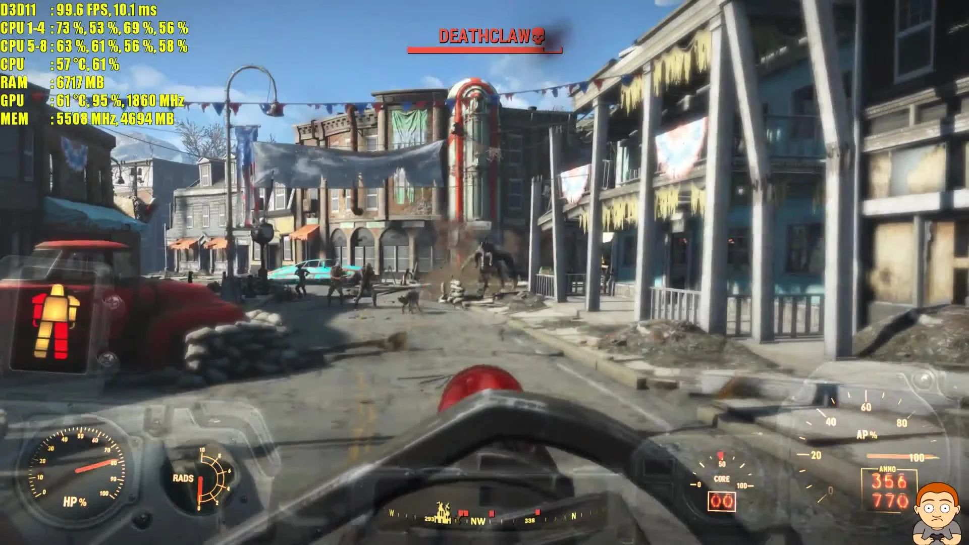 Fallout 4 GTX 1080 TI 1440p Ультра. Частота кадров/Тест производительности