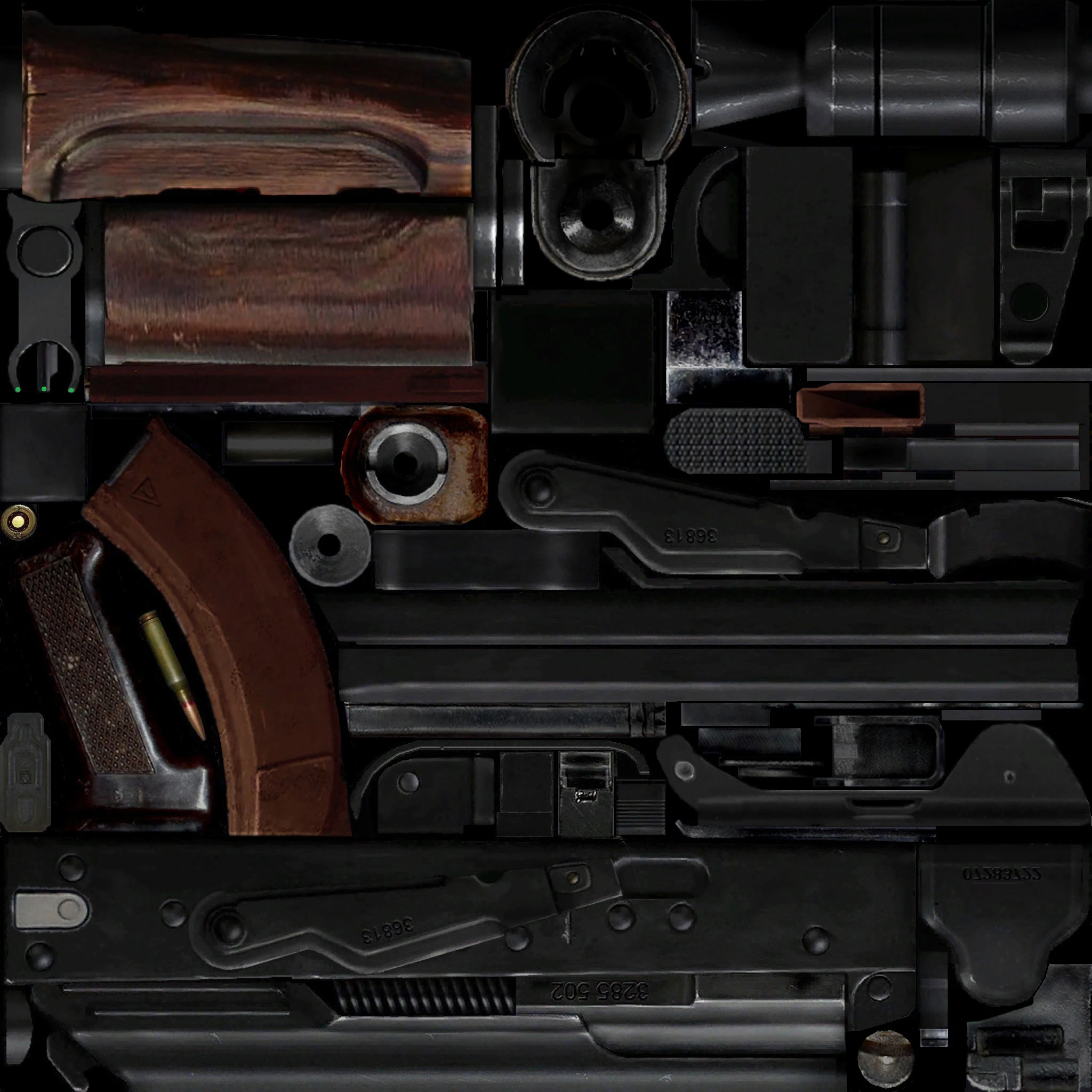 S.T.A.L.K.E.R.: Call of Pripyat "Ретекстур стандартного игрового АКС-74У в разрешении 2048х2048"